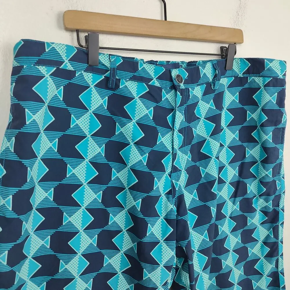 Vilebrequin Swim Shorts‎ Mens XXXL Blue Geometric Print Swim Trunks Beach Summer